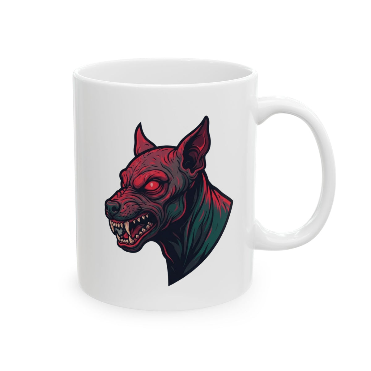 "Chupacabra (Puerto Rico-Latin America)" White Ceramic Mug — Graphic
