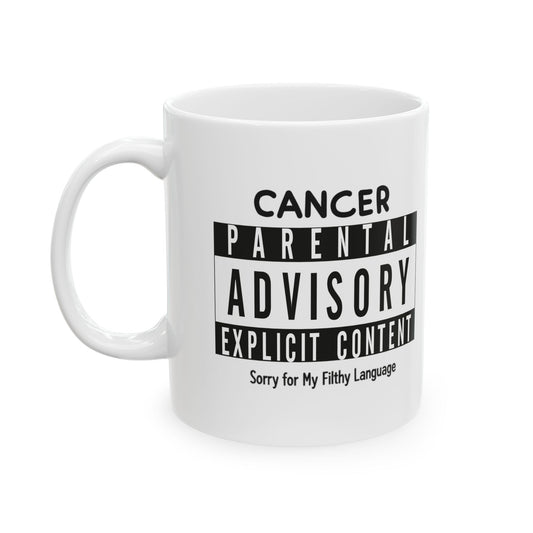 "Sorry For My Filthy Language" White Ceramic Mug