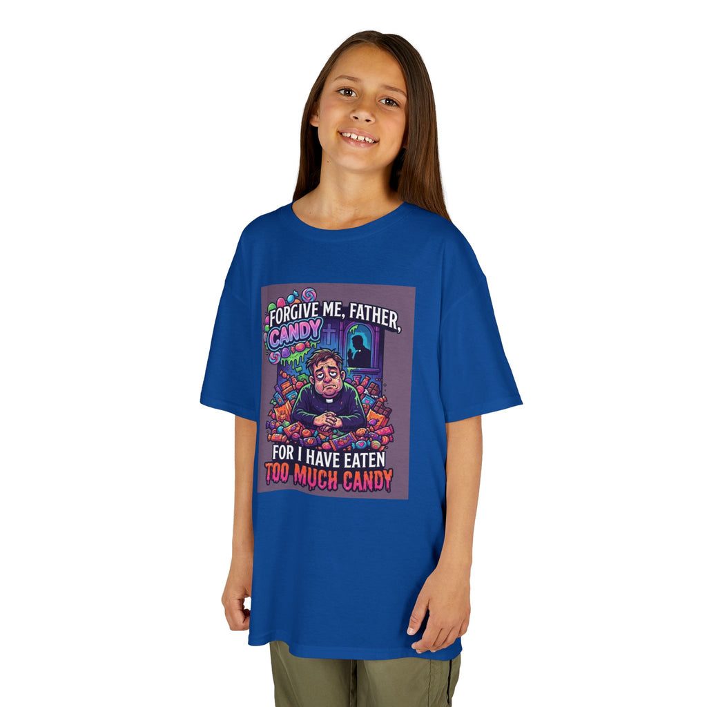 "Forgive Me Father Too Much Candy" Kids Tee