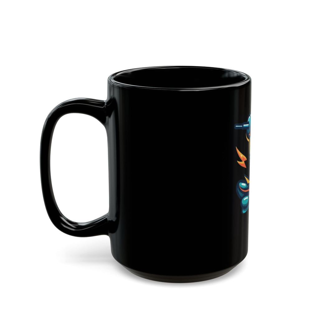 "Drill Baby Drill" Black Ceramic Mug — Graphic