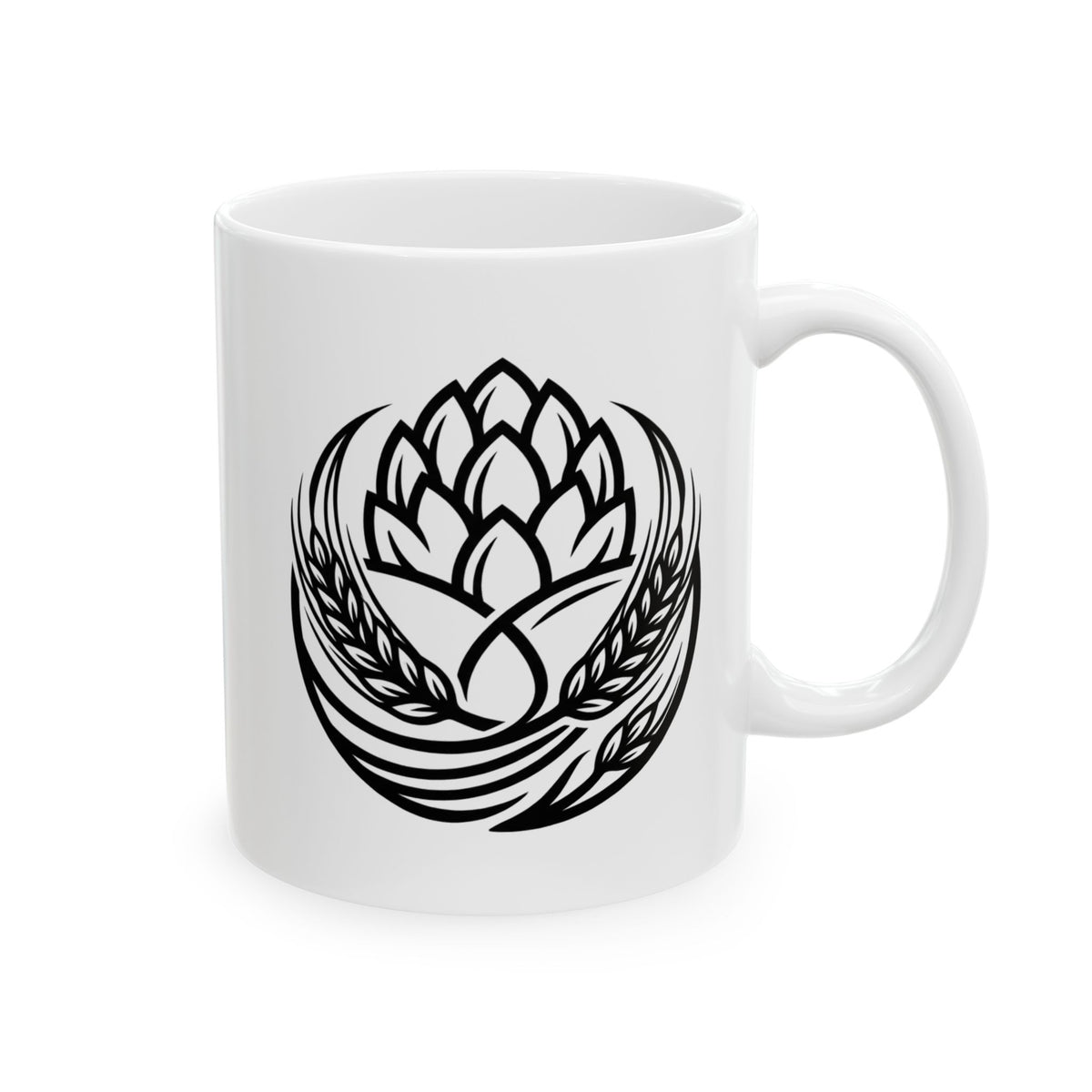 "Beer" White Ceramic Mug — Graphic