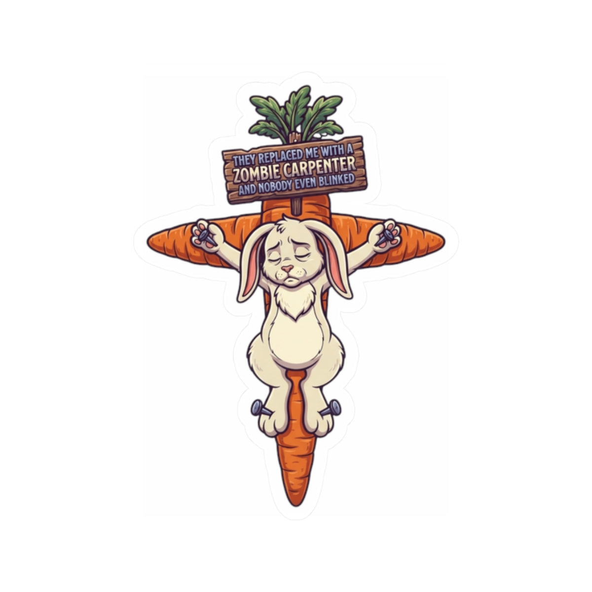 "Zombie Carpenter" Sticker — Main