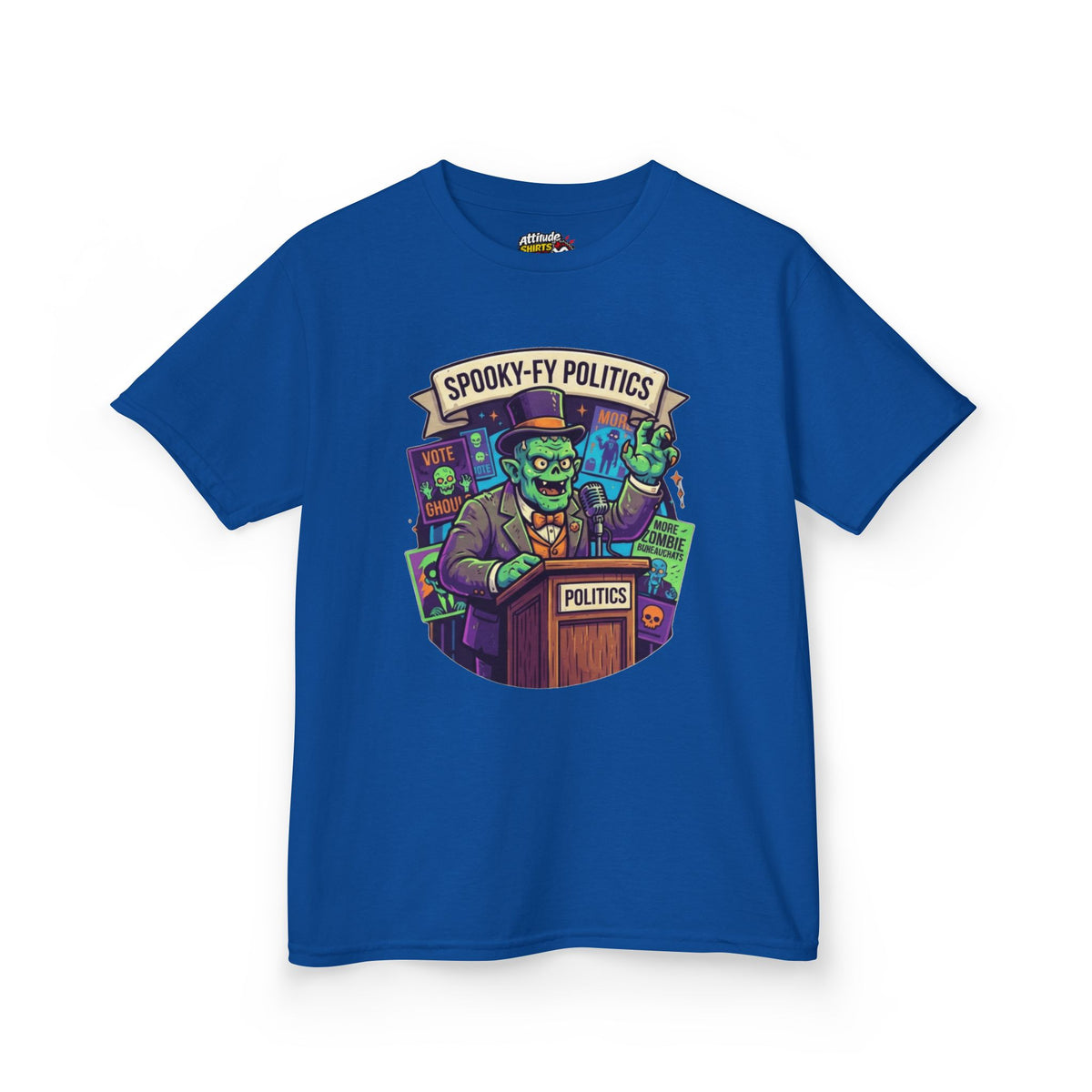 Color: Royal | Spooky-Fy Politics Kids Tee