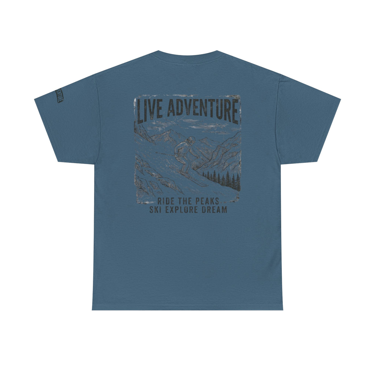 Color: Indigo Blue | Live Adventure - Ski Premium Graphic Tee
