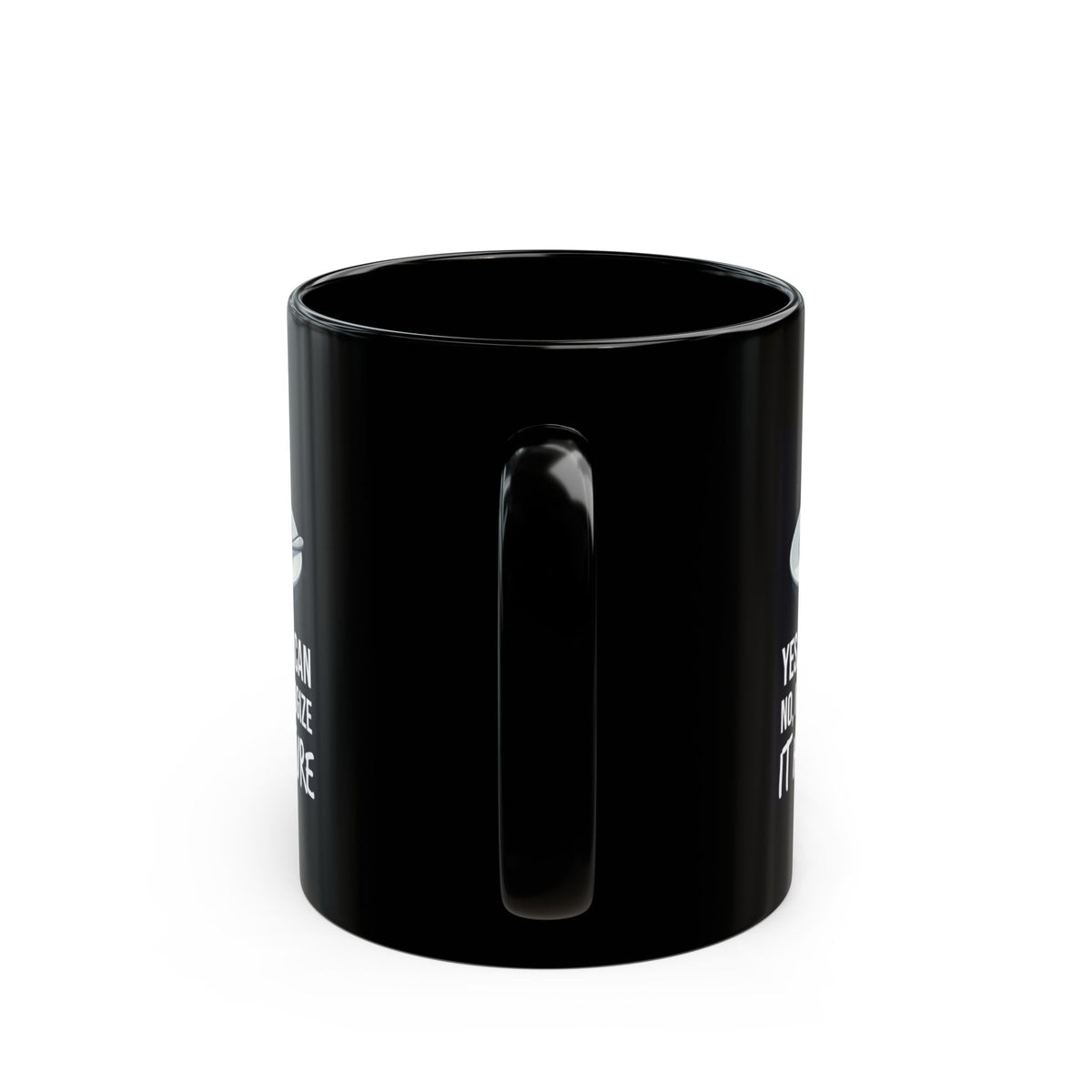 "Yes It's From A Can" Black Ceramic Mug