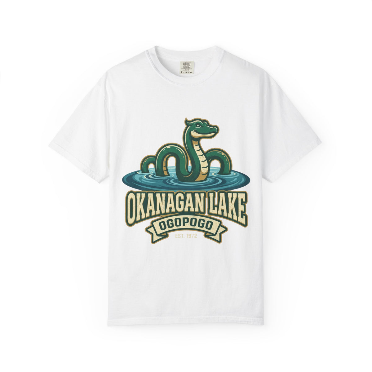 Color: White | Ogopogo (Canada) Unisex Garment-Dyed Tee