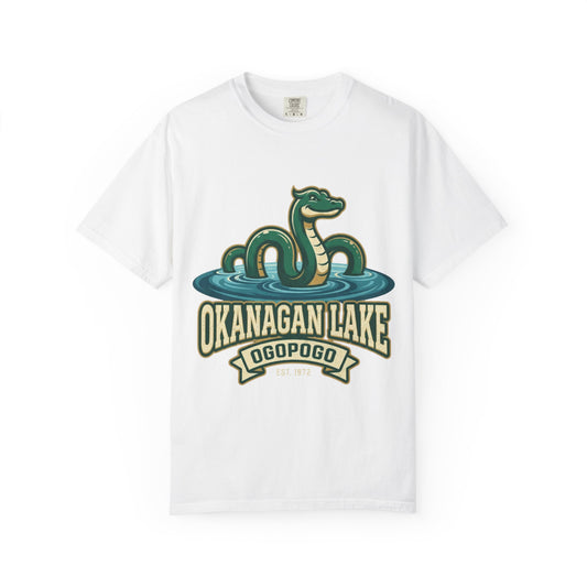 Color: White | Ogopogo (Canada) Unisex Garment-Dyed Tee