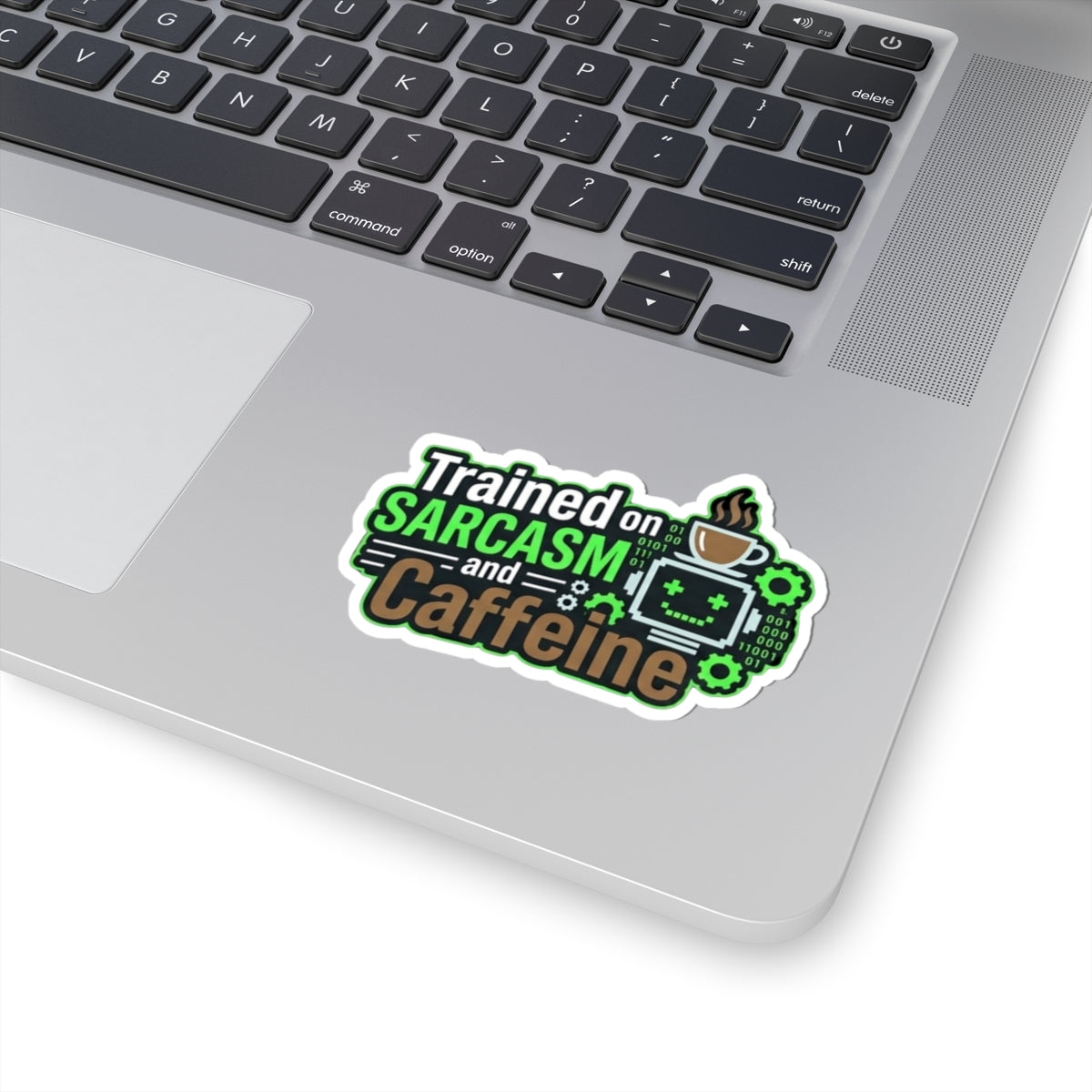 "Trained on Sarcasm" Sticker — Main