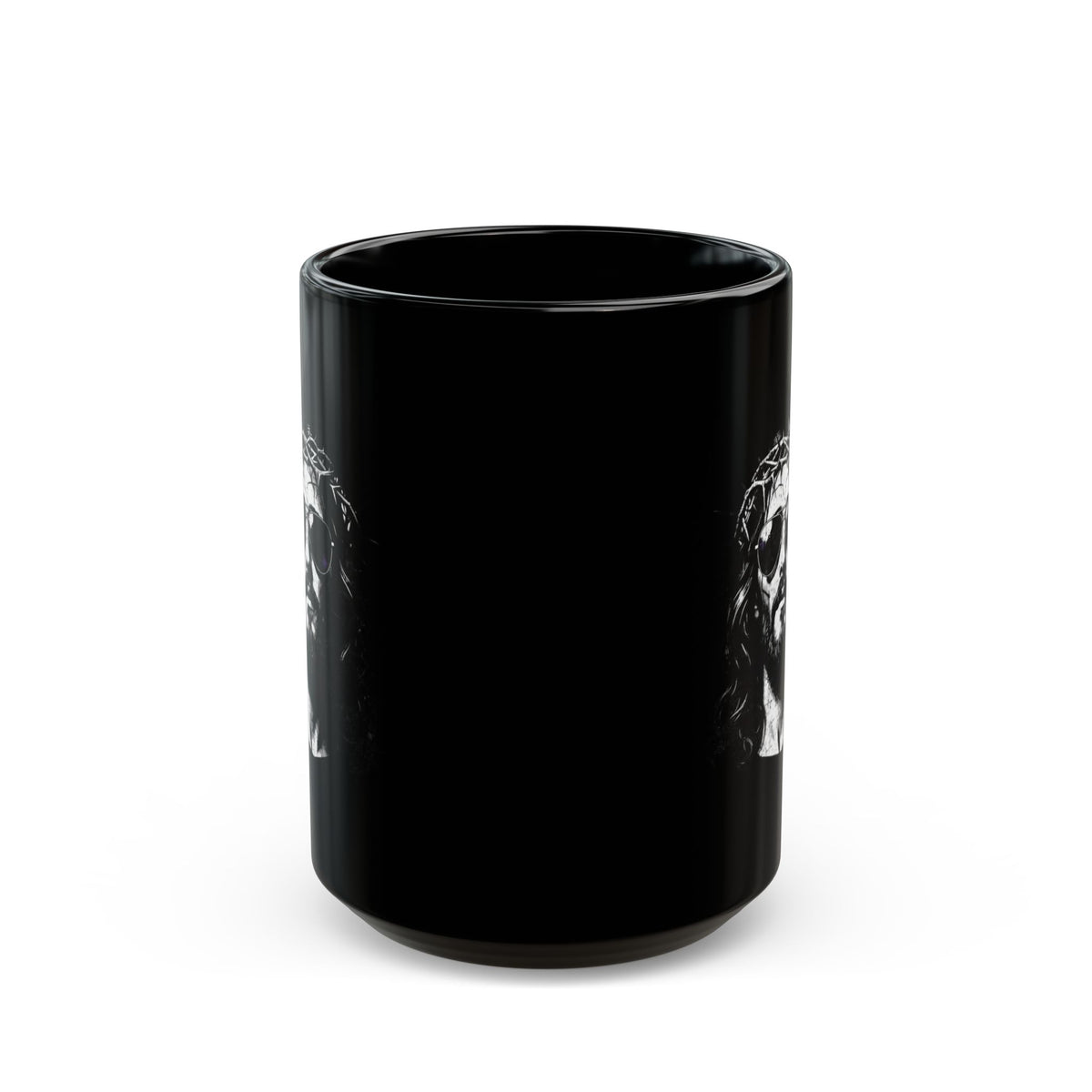 "Good Book Series - Son of A Virgin" Black Ceramic Mug — Graphic
