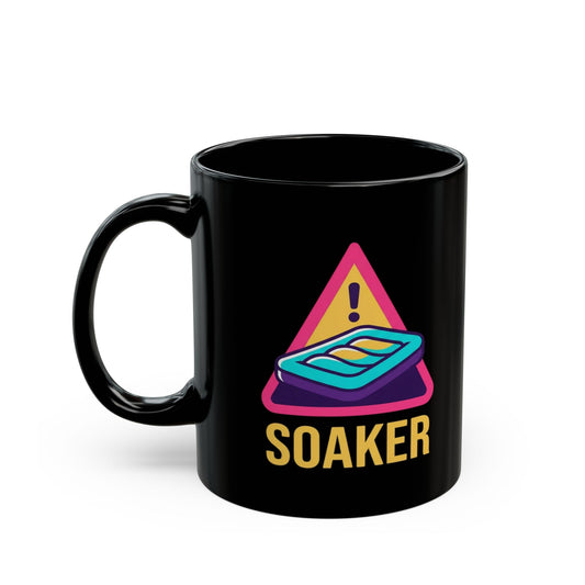 "Professional Soaker" Black Ceramic Mug — Graphic