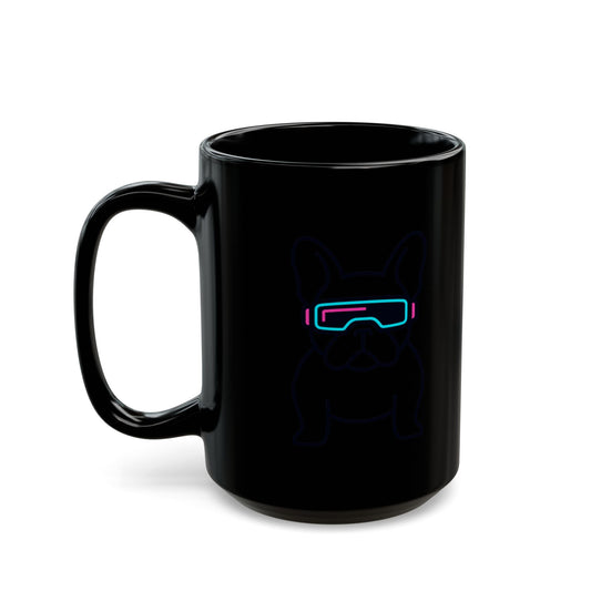 "Cool Pup" Black Ceramic Mug — Graphic