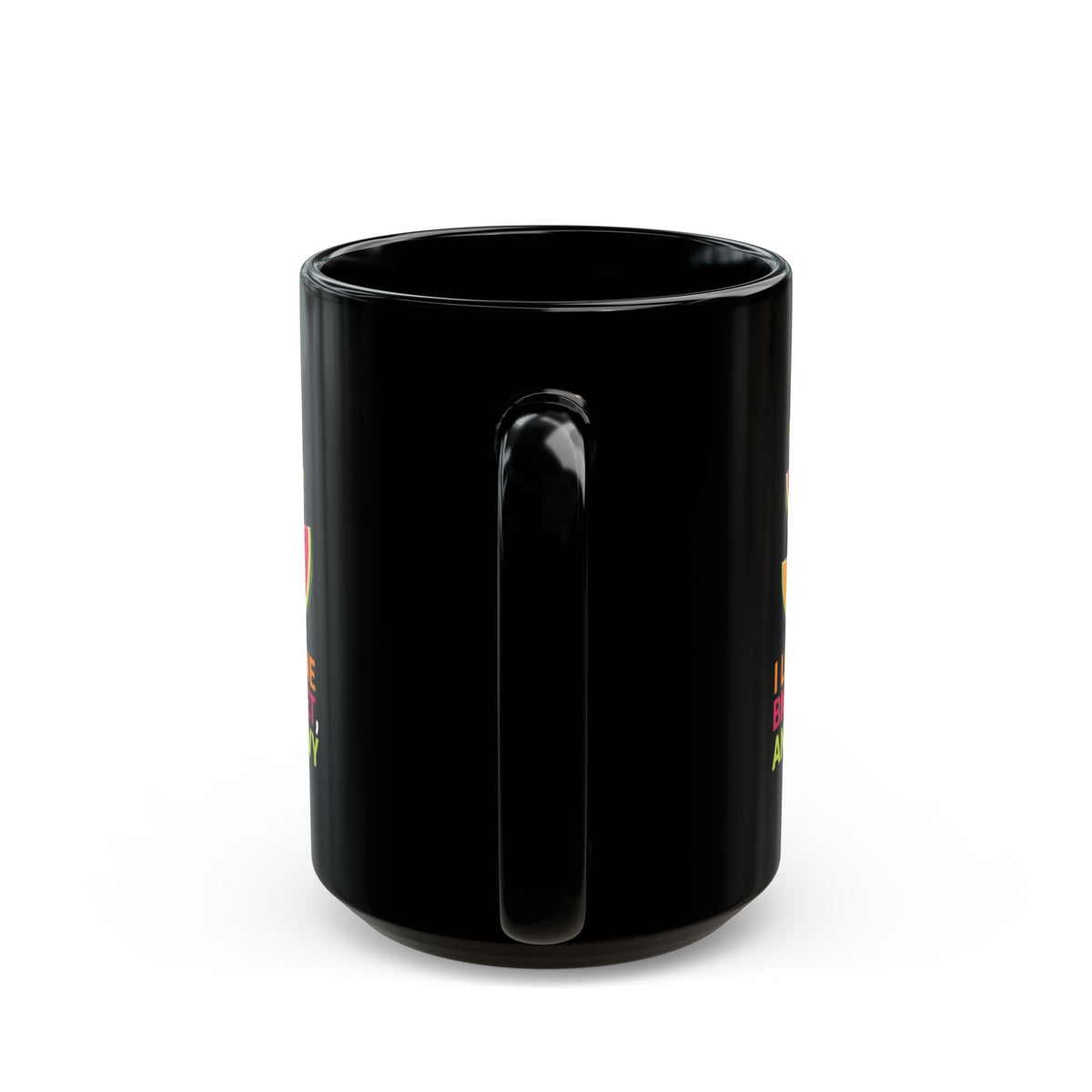 "Big Sweet and Heavy" Black Ceramic Mug