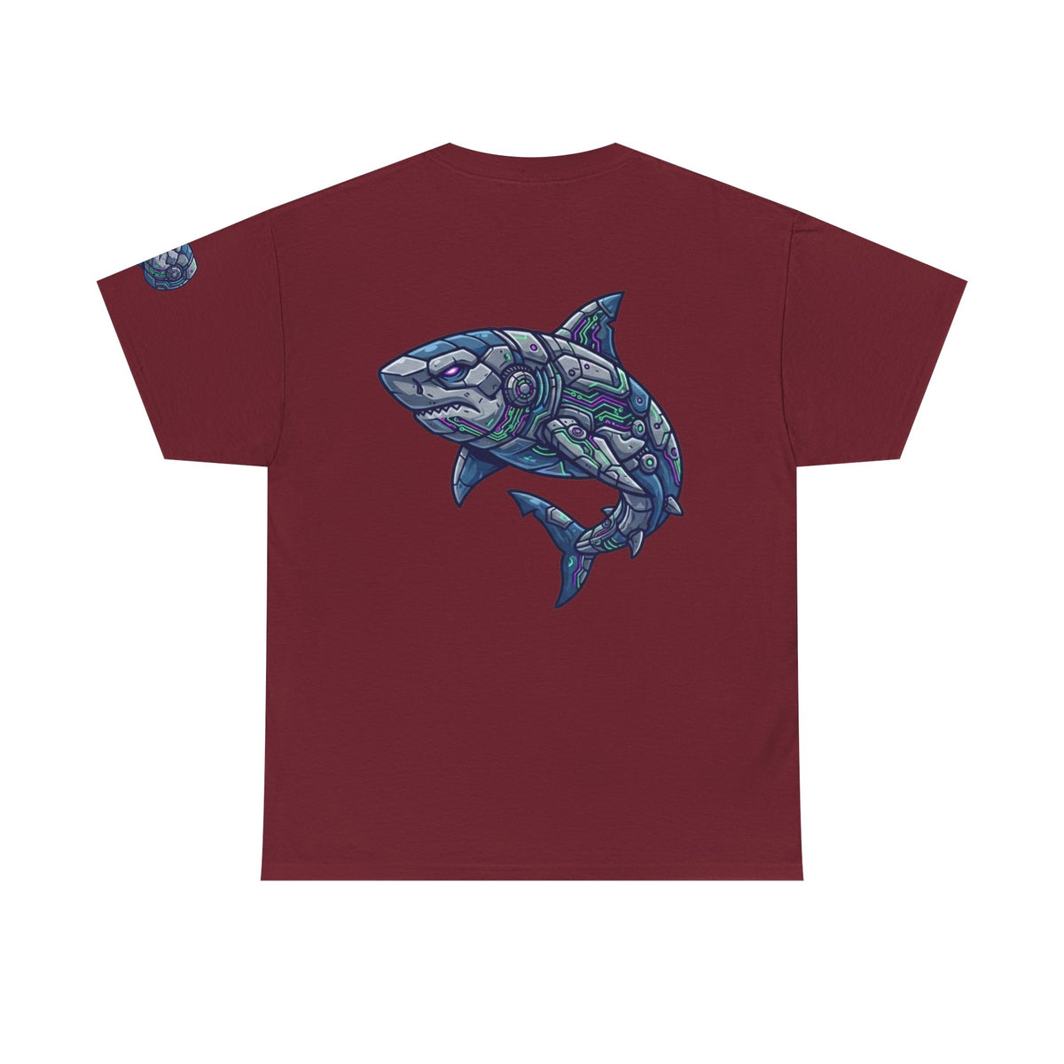 Color: Garnet | Cyber Shark Premium Graphic Tee