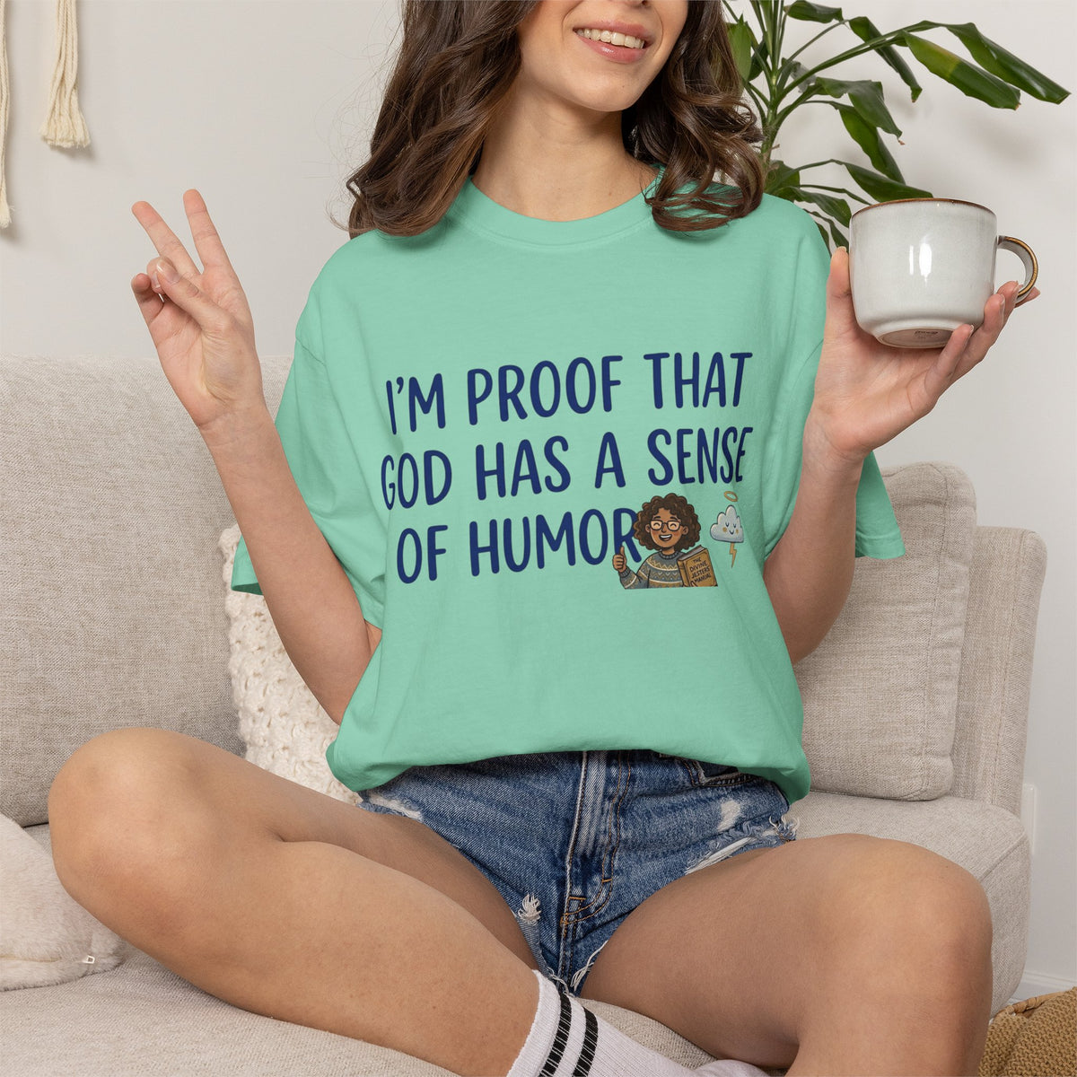 Color: Island Reef | God's Sense of Humor Unisex Garment-Dyed Tee