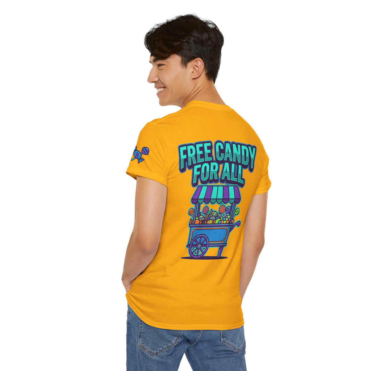 Color: Gold | Free Candy For All Premium Graphic Tee