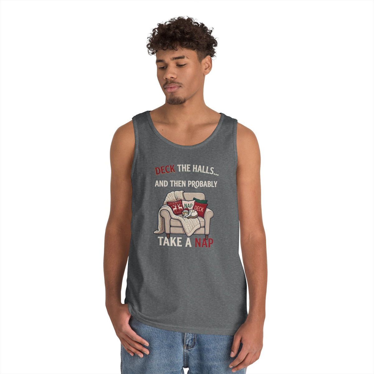 "Deck The Halls And Take A Nap" Tank Top
