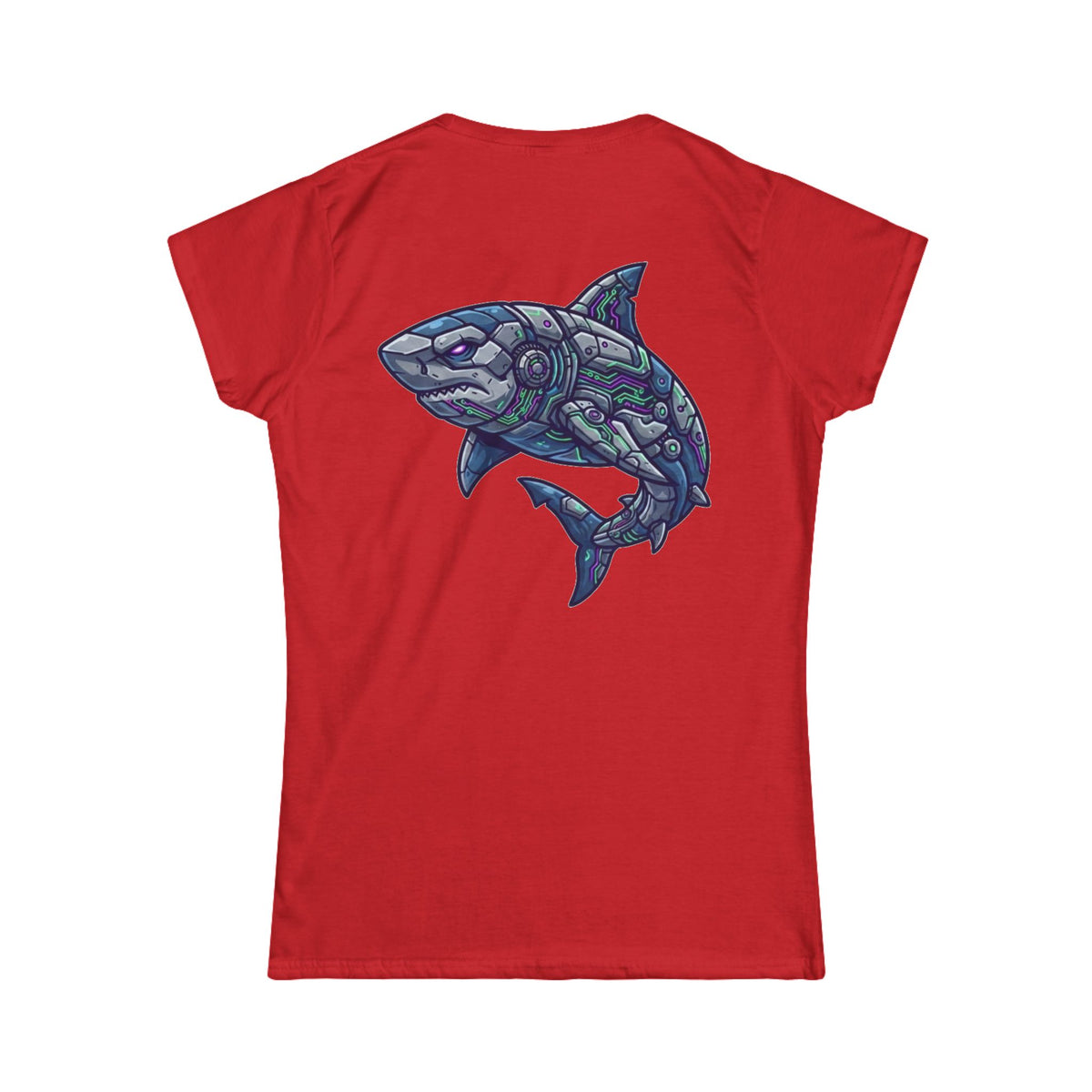 Color: Red | Cyber Shark Women's Tee