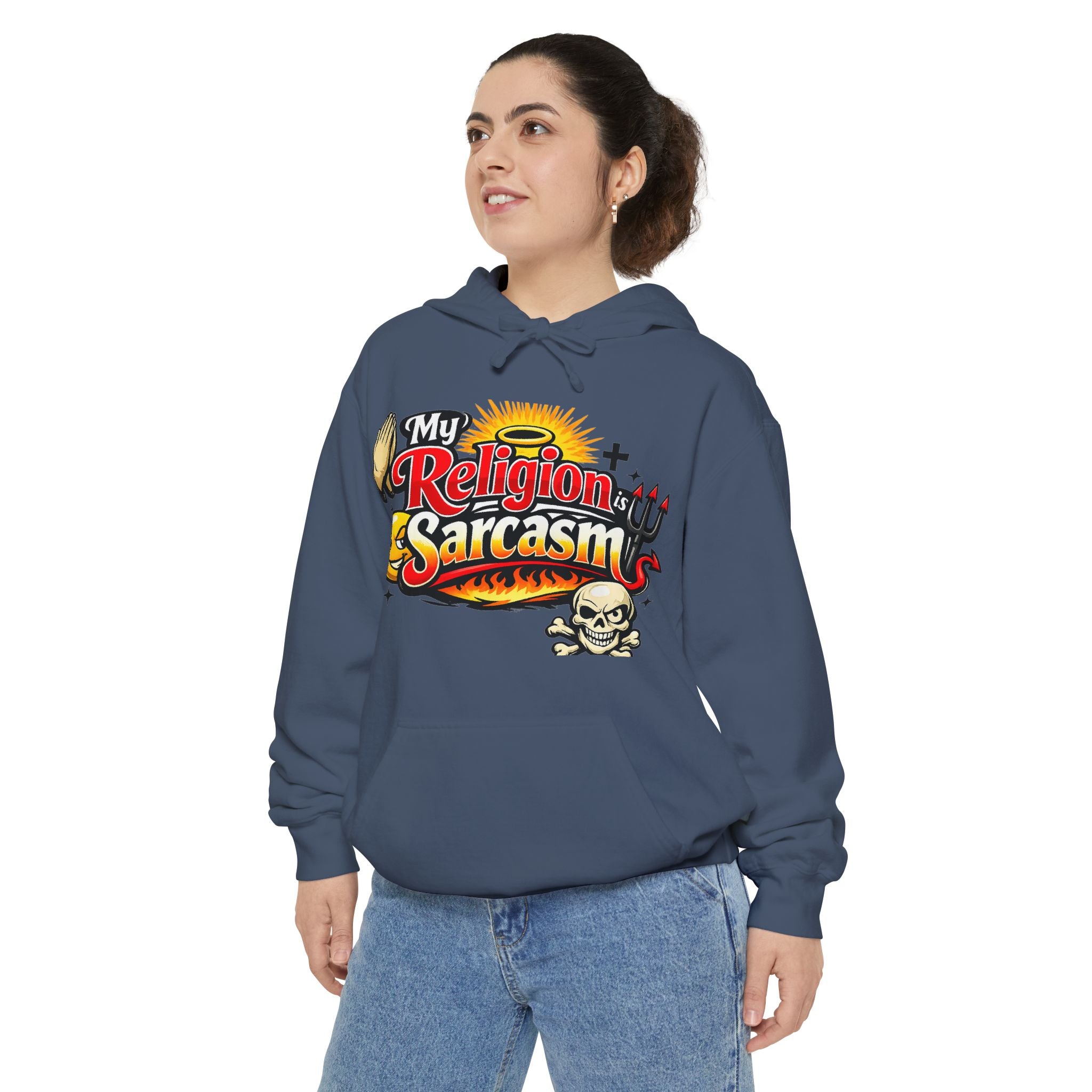Sarcasm is My Savior | Garment-Dyed Hoodie — AttitudeShirts