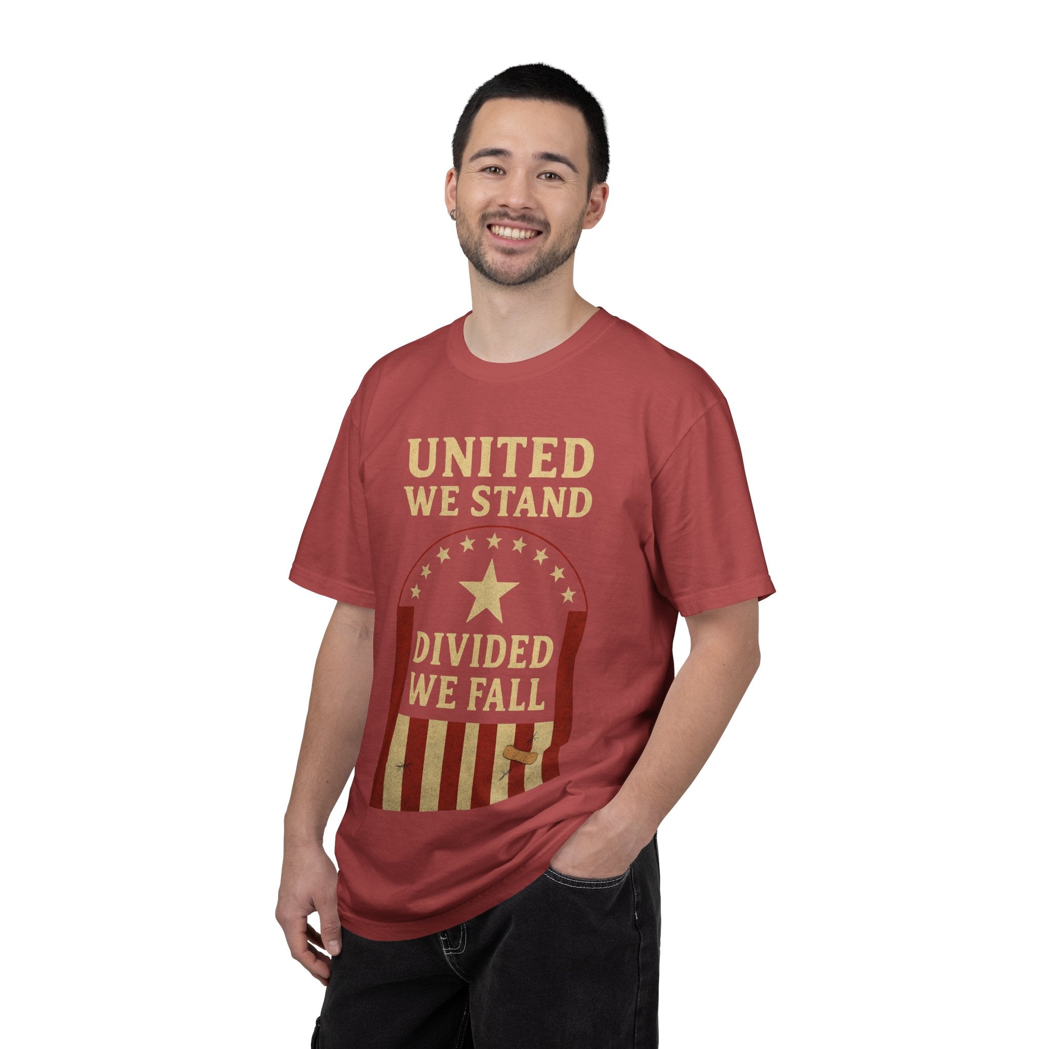 "Divided We Fall" Unisex Garment-Dyed T-shirt