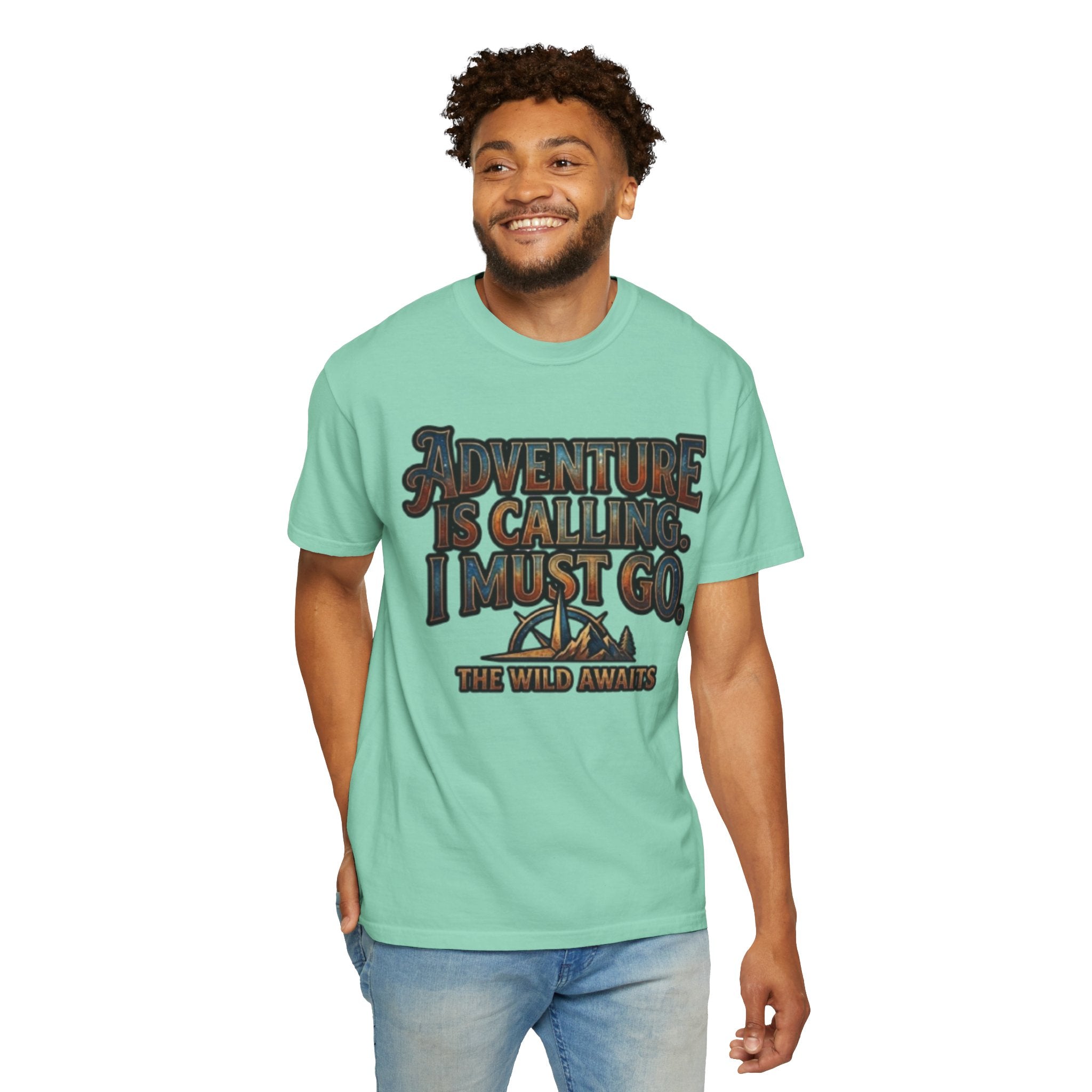 "Adventure is Calling" Unisex Garment-Dyed Tee