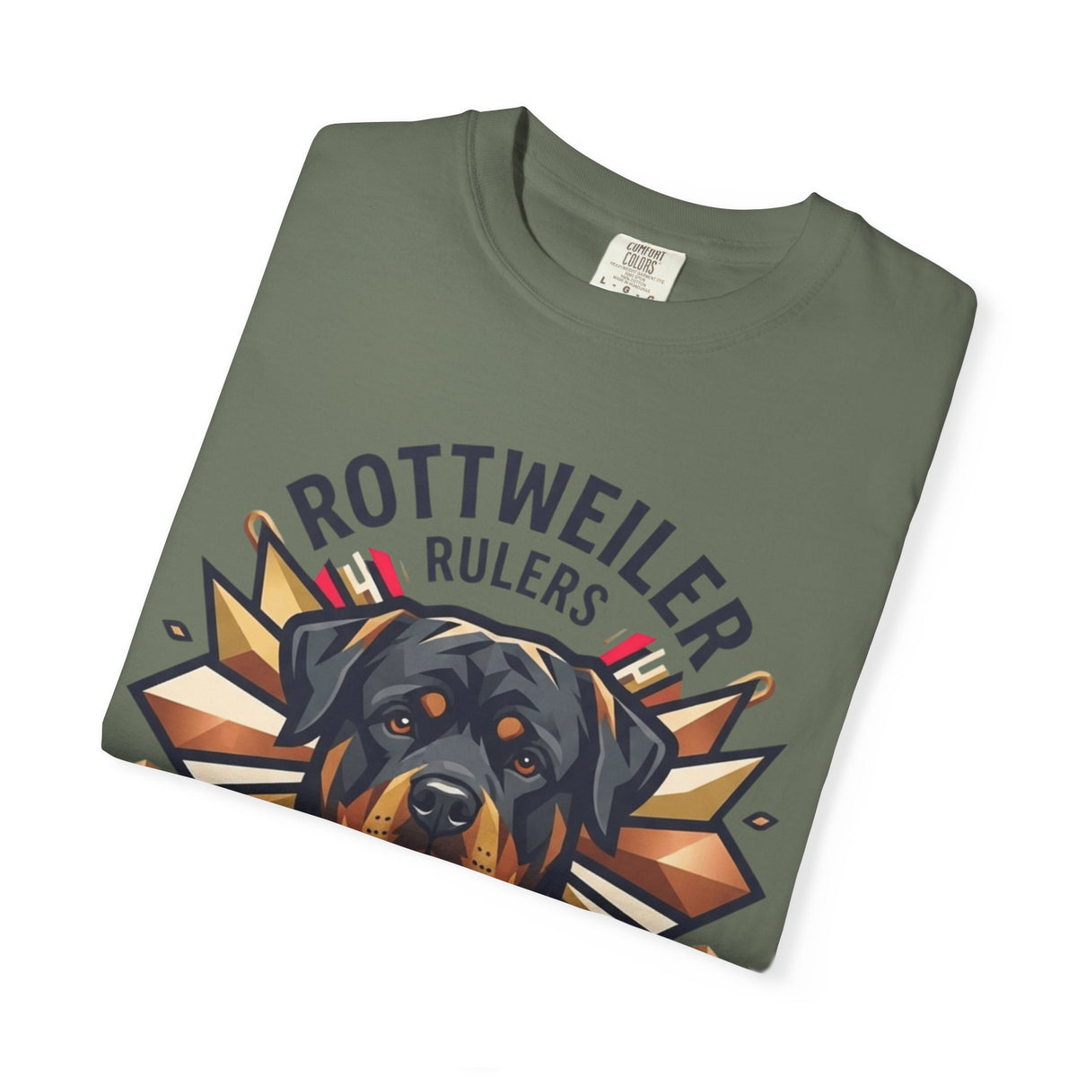 "Rottweiler Rulers Confident Powerful" Unisex Garment-Dyed Tee