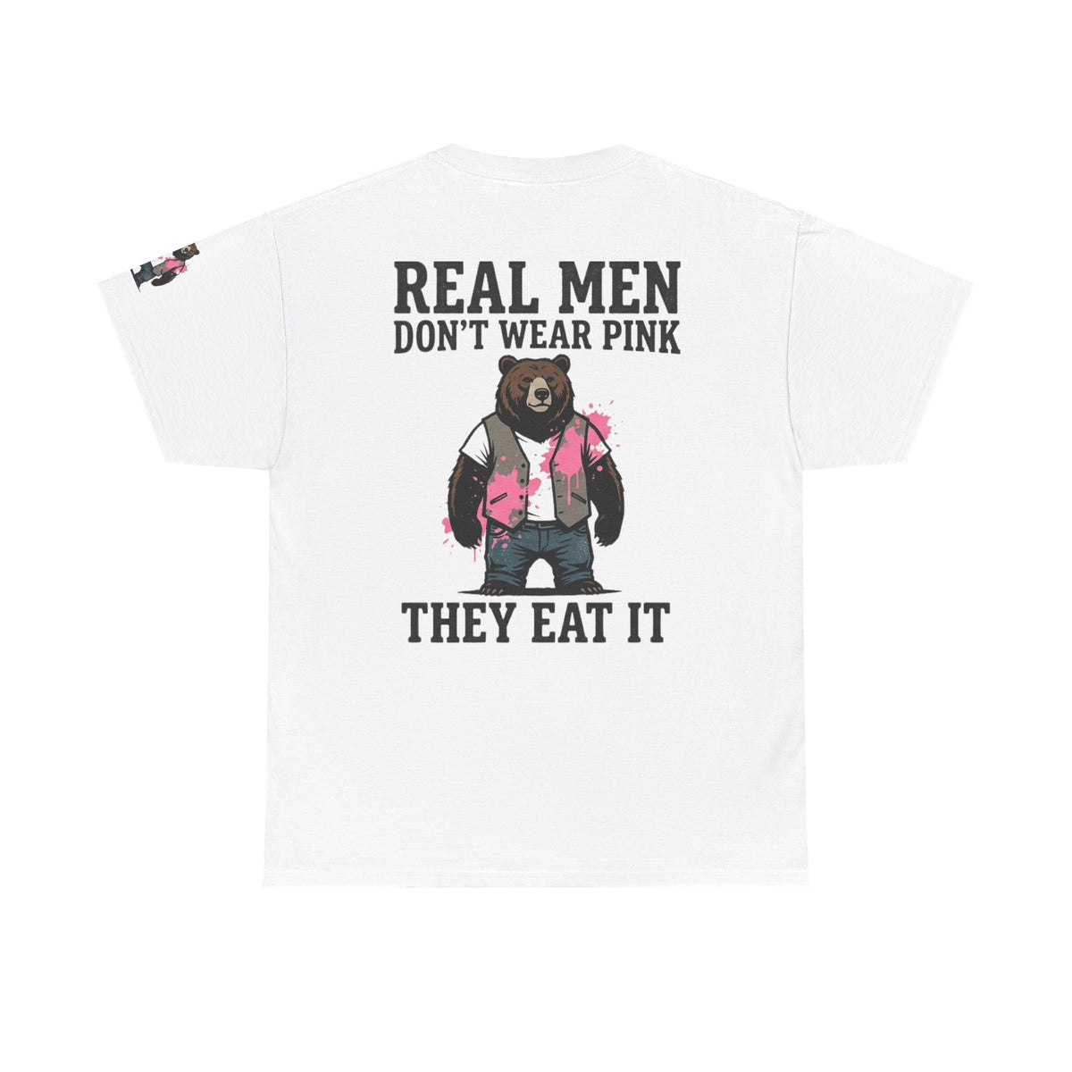 Color: White | Real Men Eat Pink Premium Graphic Tee