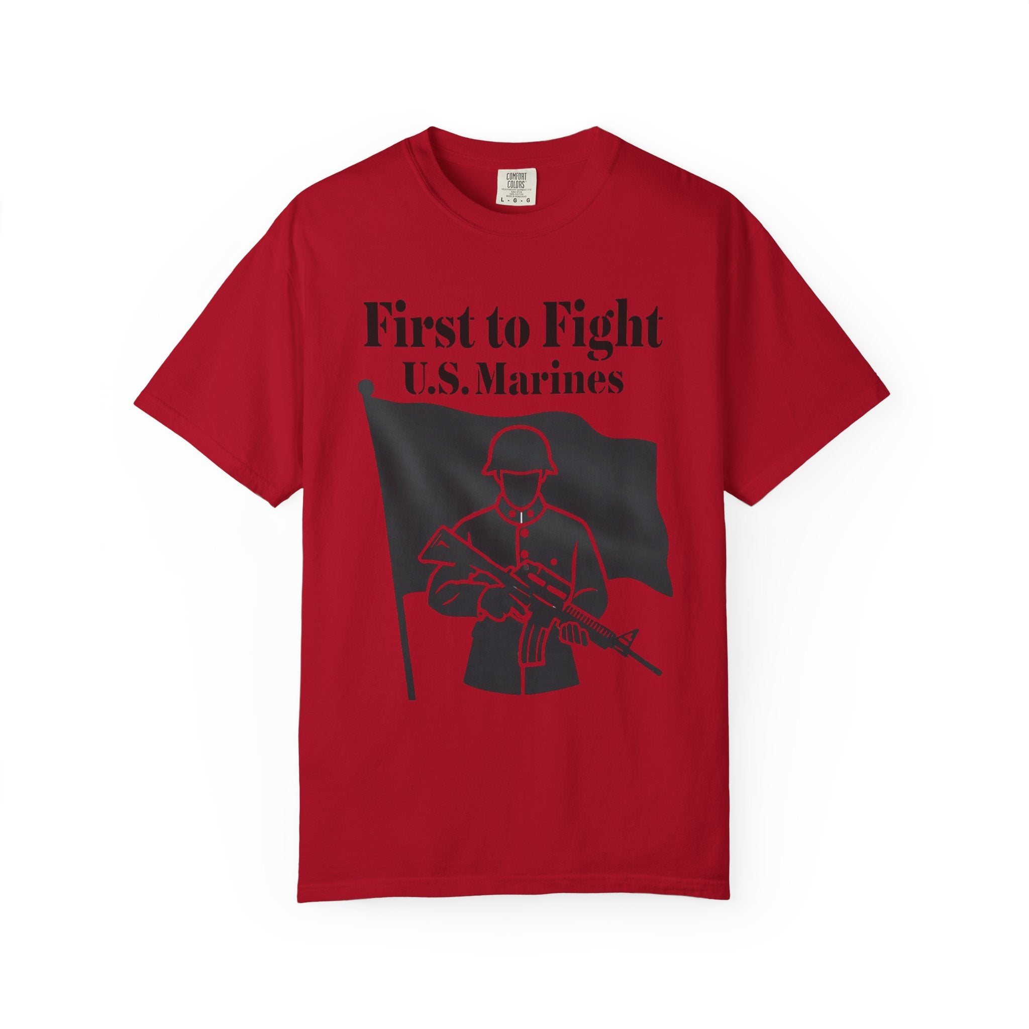 "First to Fight" Unisex Garment-Dyed T-shirt