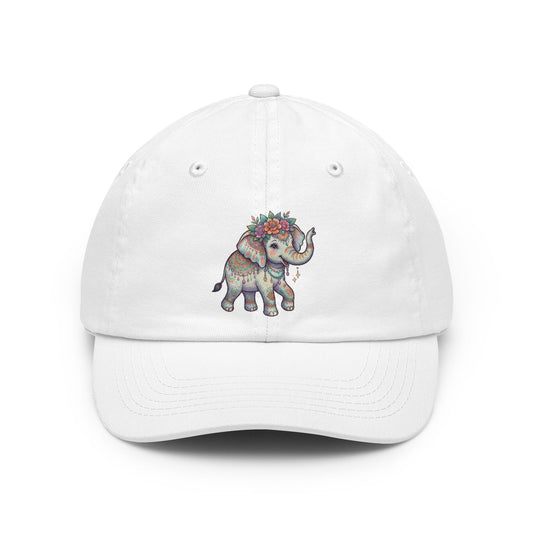 Color: White | Hippy Elephant Dad Hat