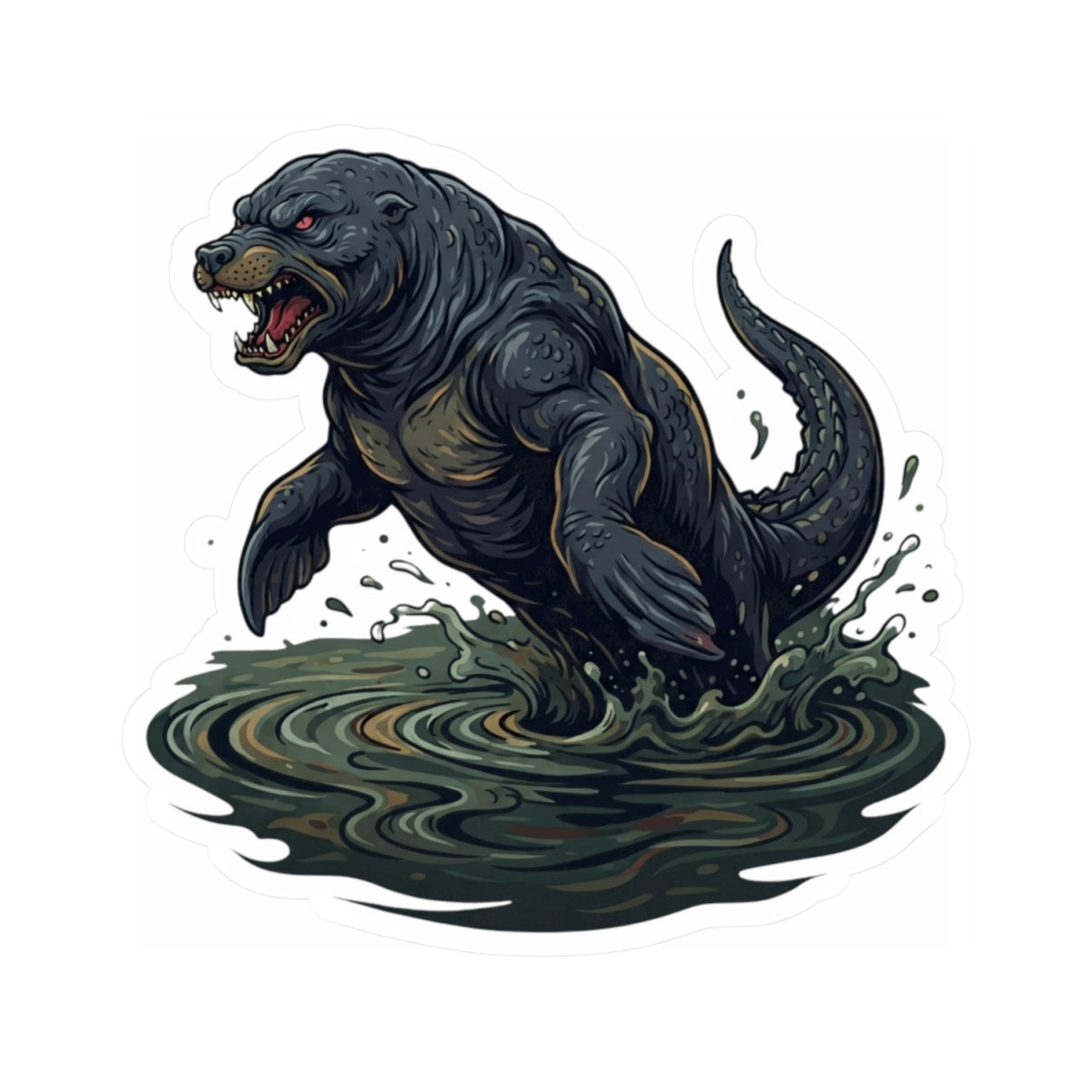 "Bunyip (Australian Aboriginal Mythology)" Sticker — Main