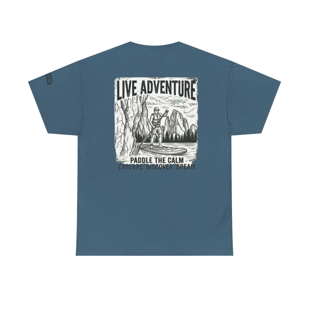 Color: Indigo Blue | Live Adventure - Paddle Board Premium Graphic Tee
