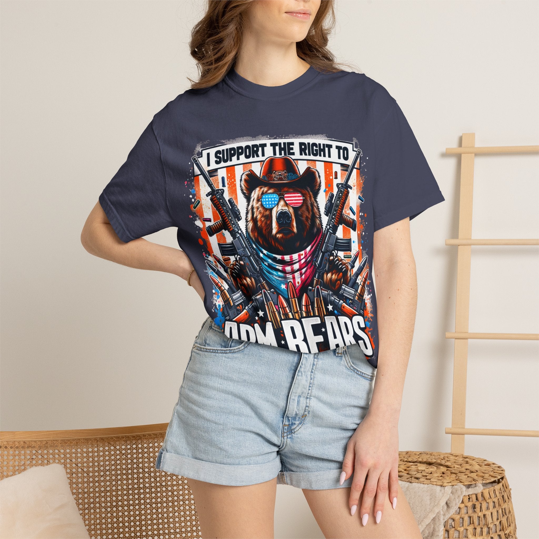 "The Right to Arm Bears" Unisex Garment-Dyed T-shirt
