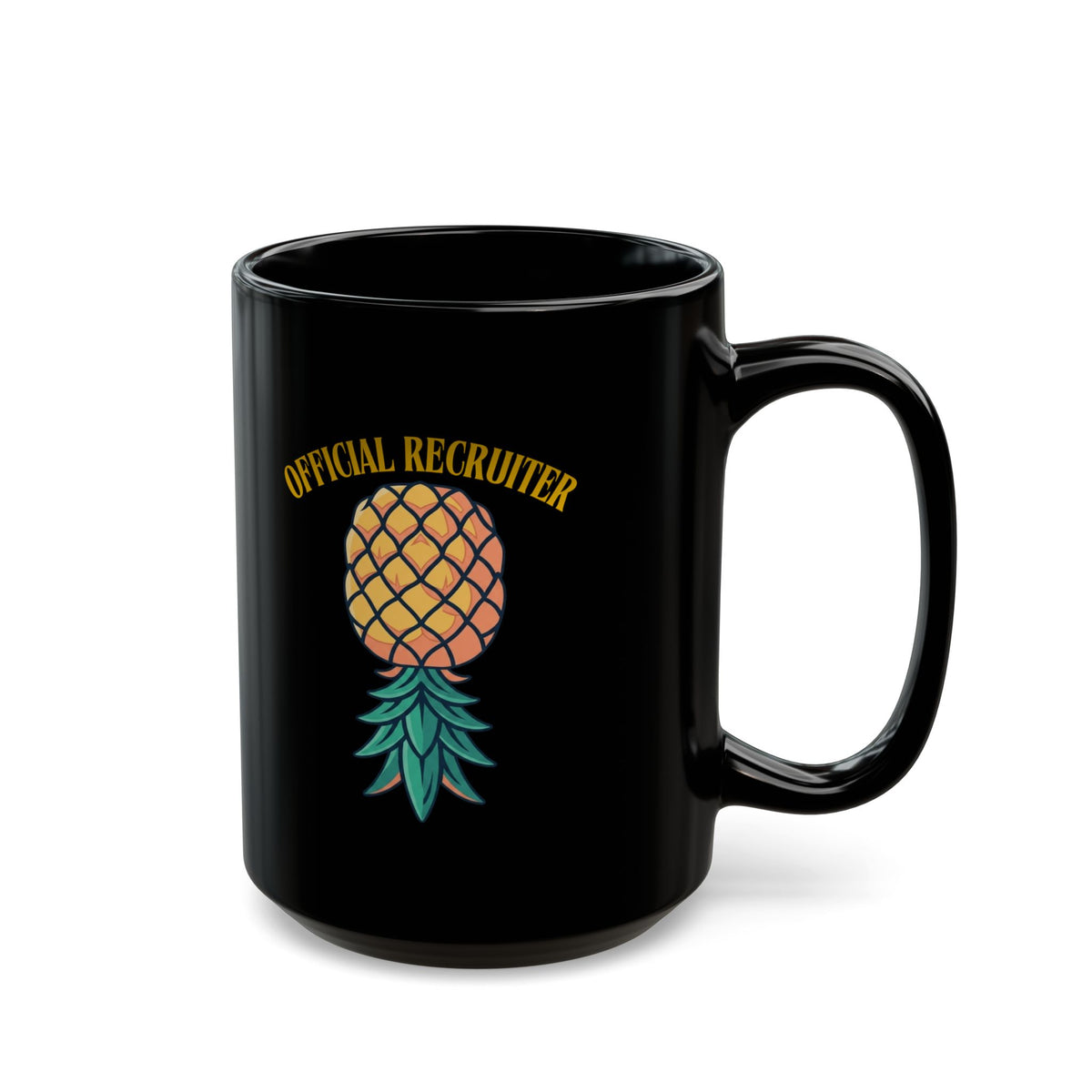 "Official Recruiter" Black Ceramic Mug