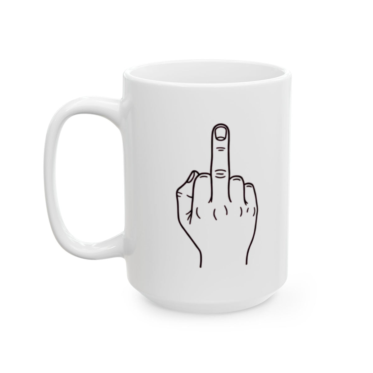"F@#% OFF" White Ceramic Mug — Graphic