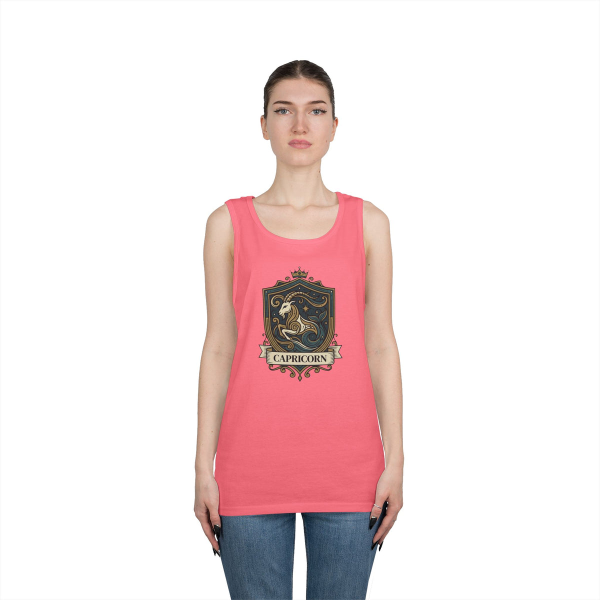 "Capricorn- The Sea-Goat Crest" Tank Top