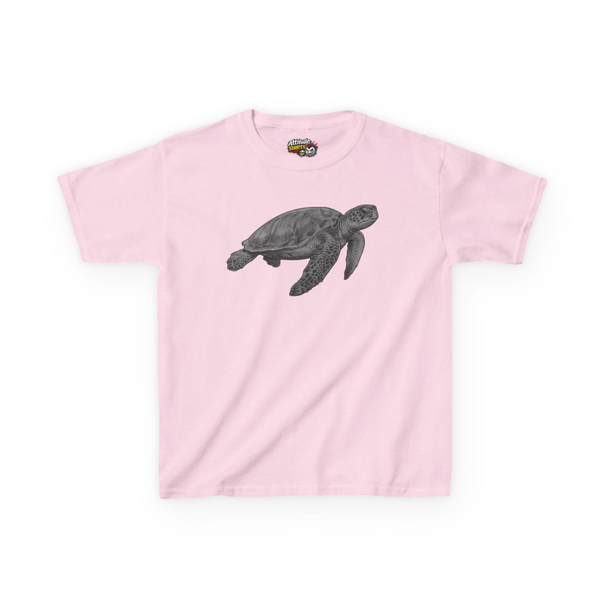 "Pencil Sketch Art Sea Turtle" Kids Tee