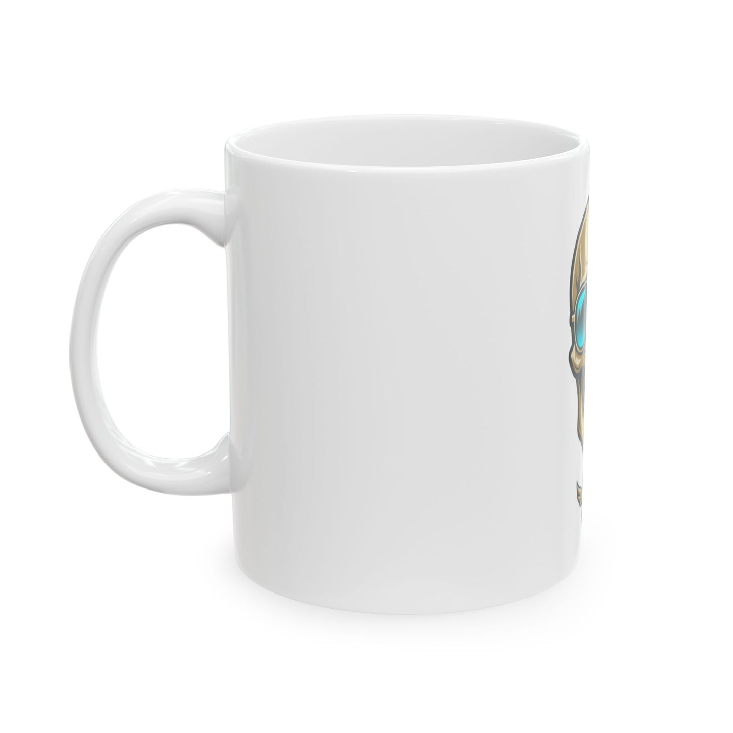 "Bad to the Bone Marrow" White Ceramic Mug — Graphic