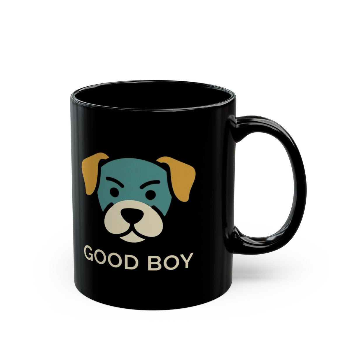 "I'm A Good Boy" Black Ceramic Mug — Graphic