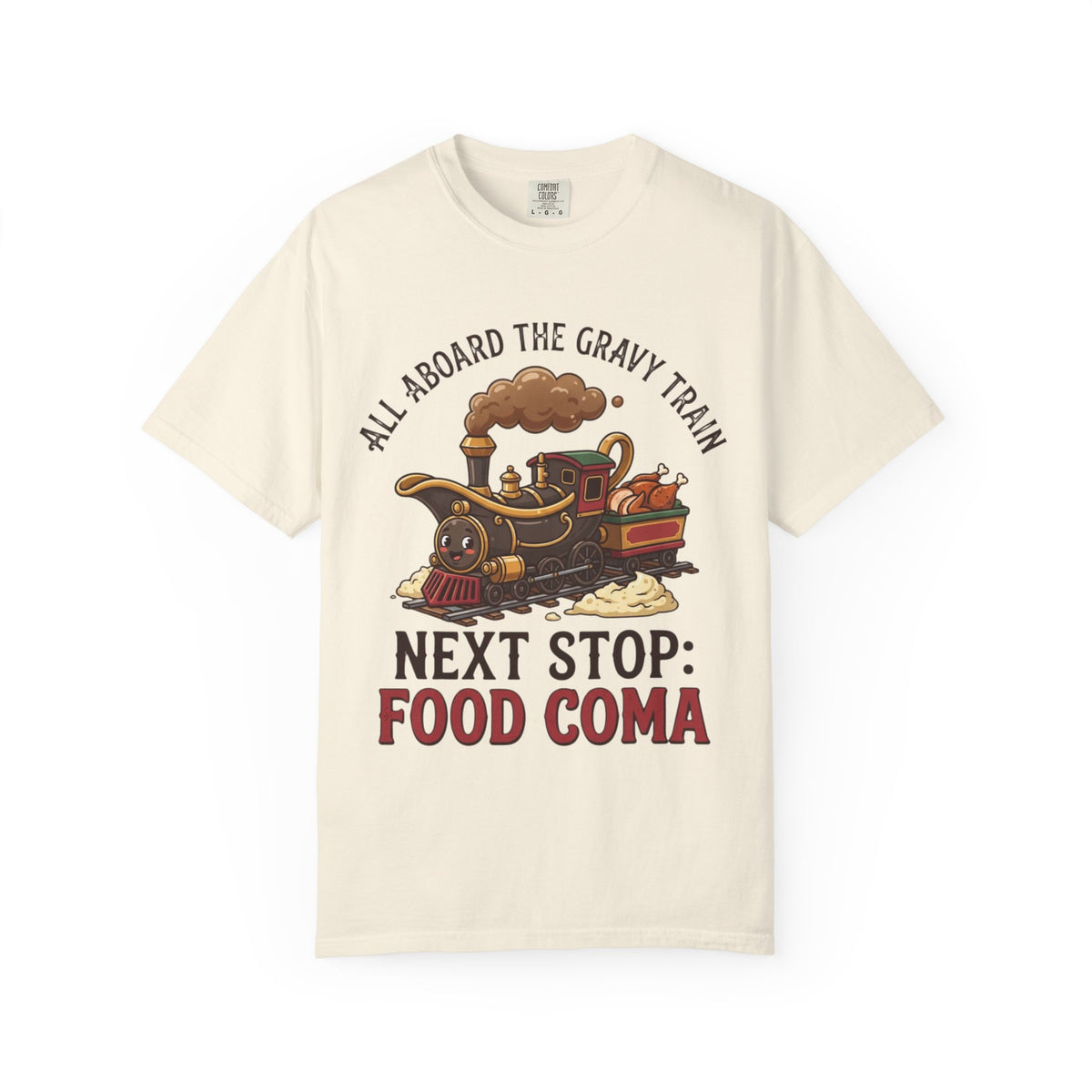"Next Stop Food Coma" Unisex Garment-Dyed Tee