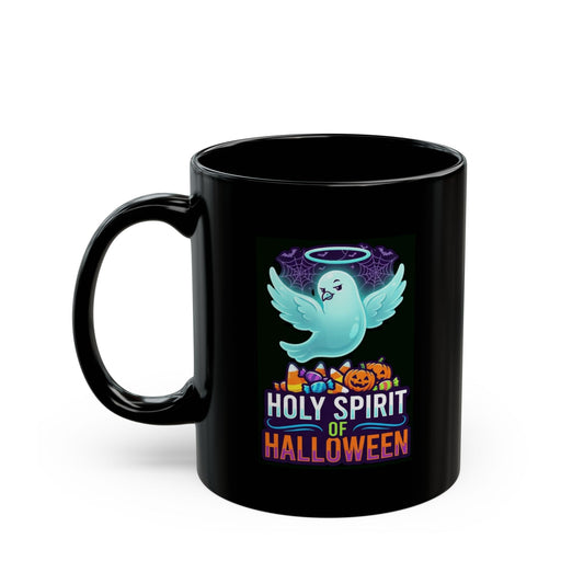 "Holy Spirit of Halloween" Black Ceramic Mug