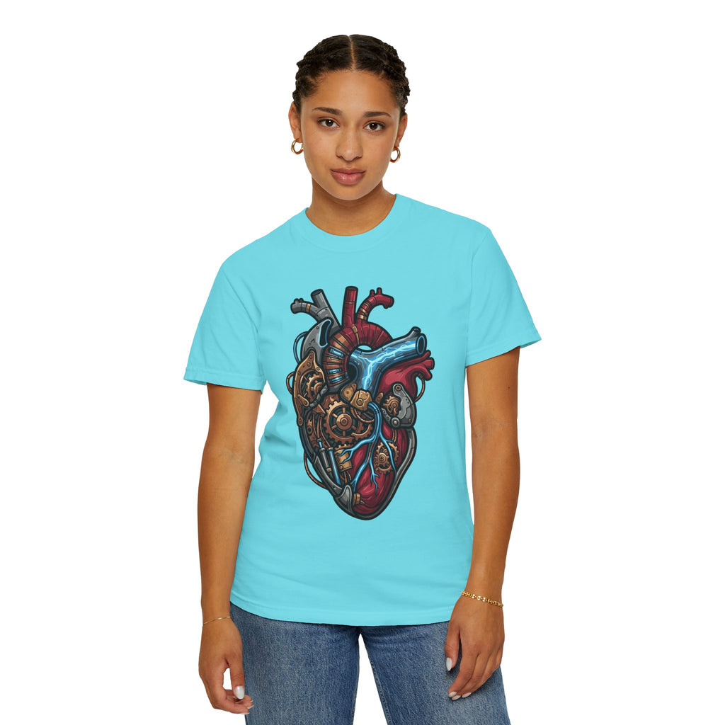 "Mechanical Heart" Unisex Garment-Dyed Tee