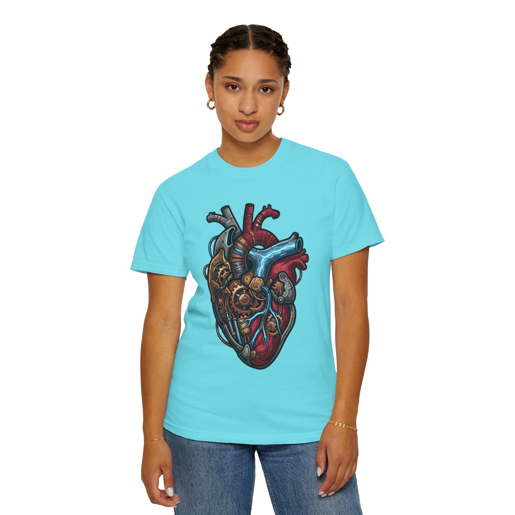 "Mechanical Heart" Unisex Garment-Dyed Tee