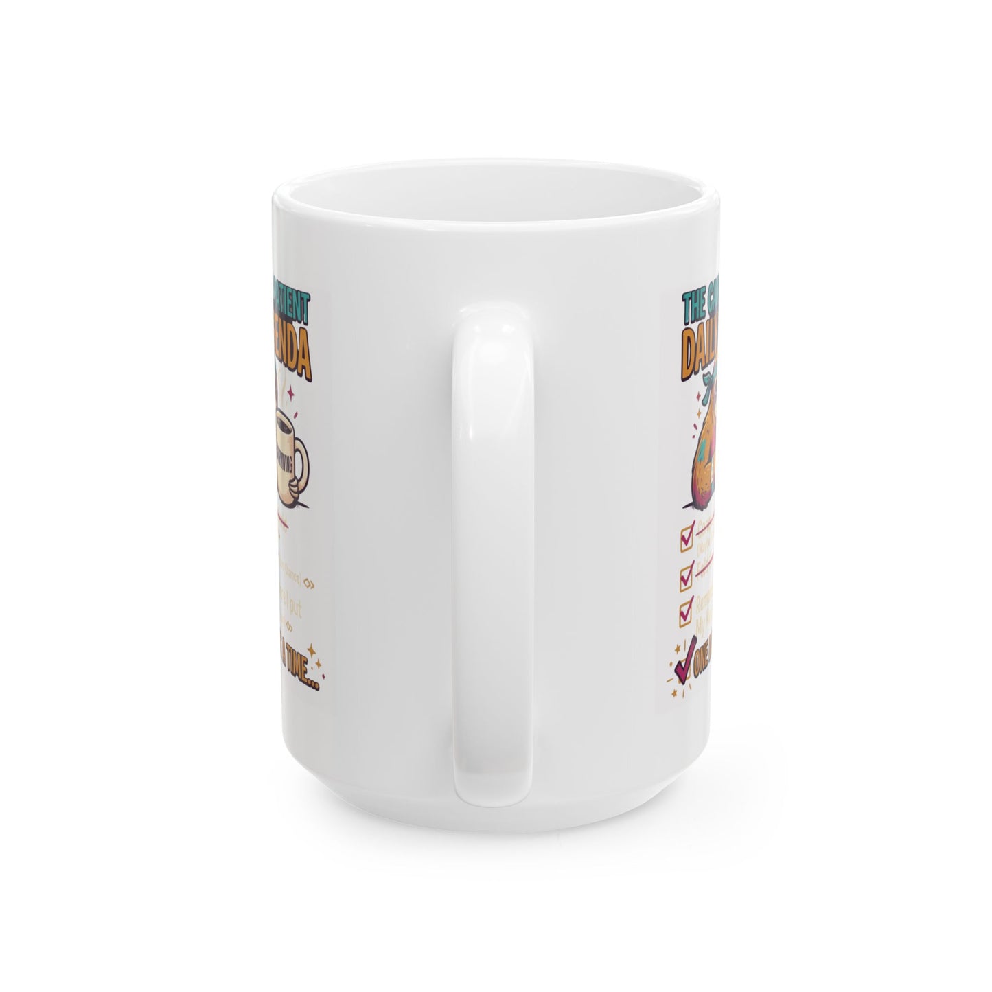 "Cancer One Day At A Time" White Ceramic Mug