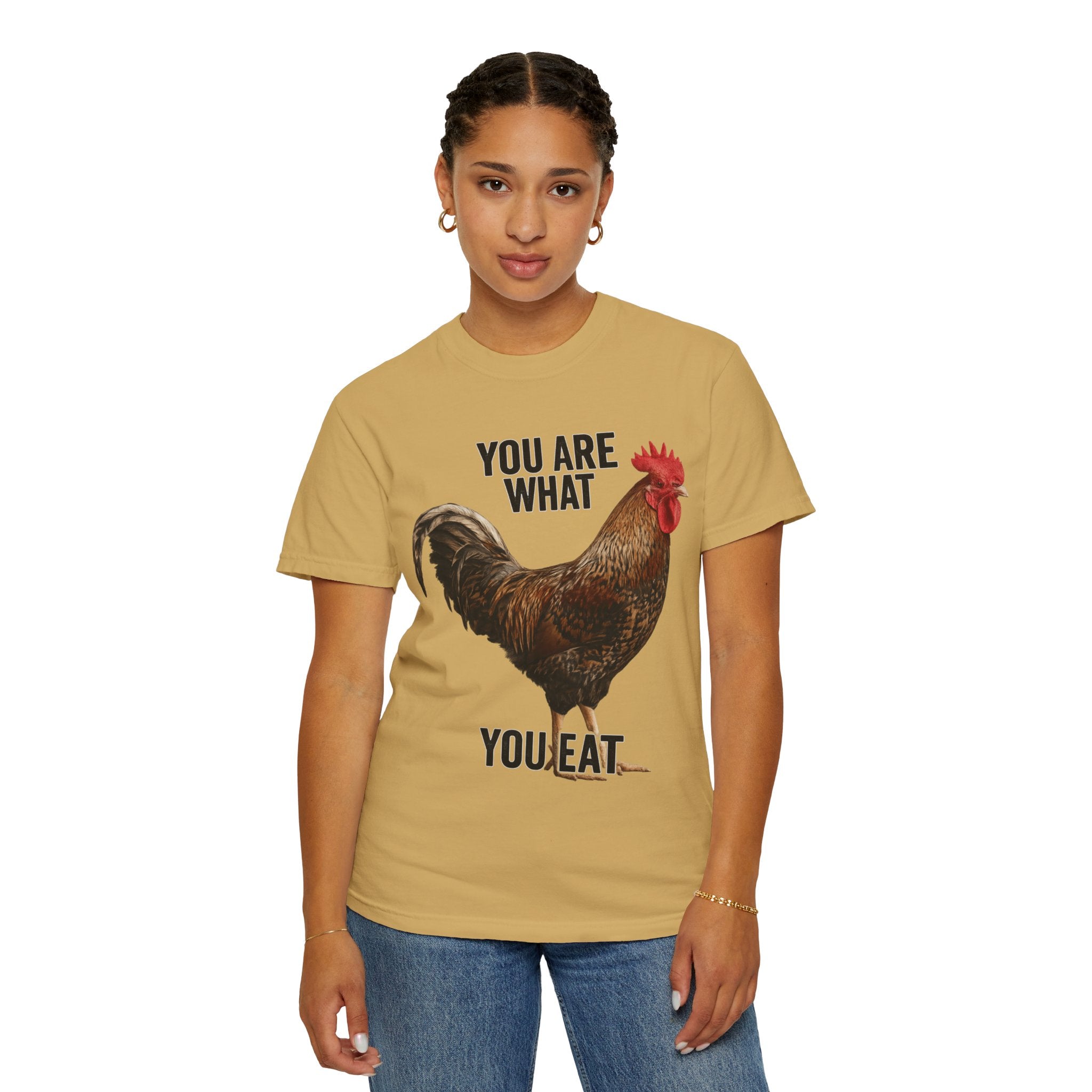 "You Are What You Eat Rooster 1" Unisex Garment-Dyed T-shirt