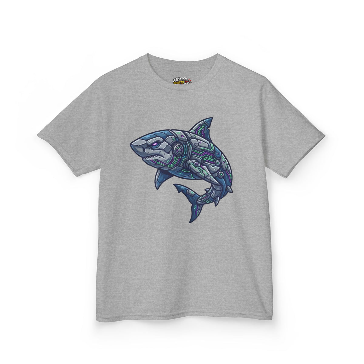Color: Sport Grey | Cyber Shark Kids Tee