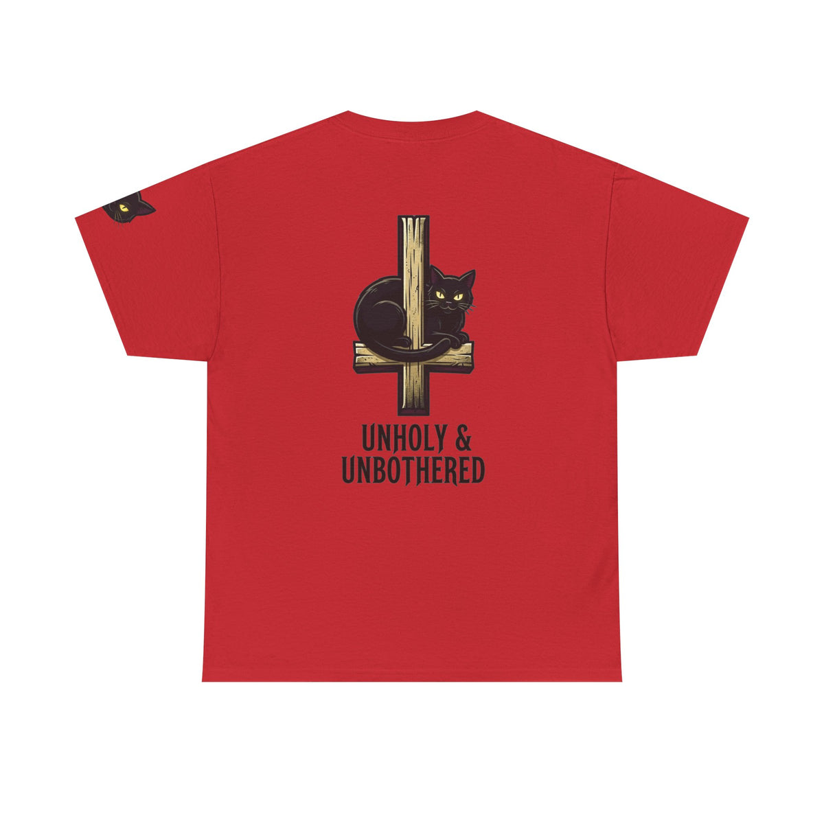 Color: Red | Unholy and Unbothered Premium Graphic Tee