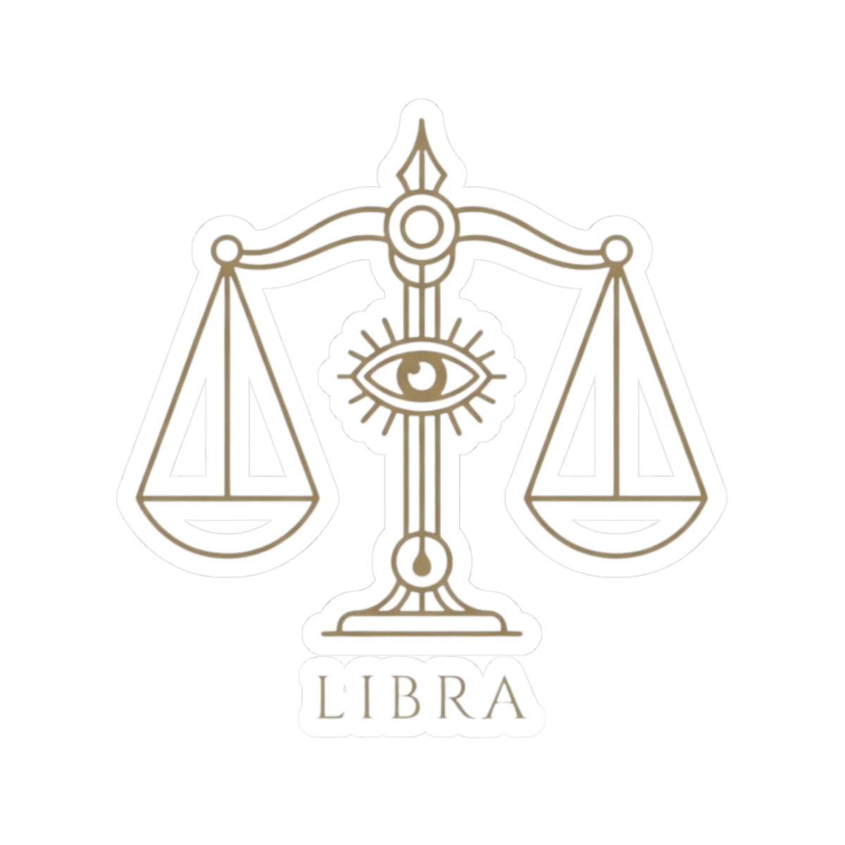 "Libra The Balanced Scales" Sticker