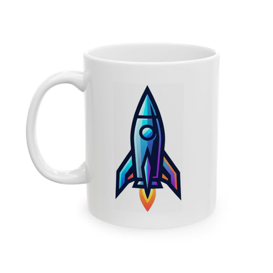 "Start The Future Is Now" White Ceramic Mug — Graphic