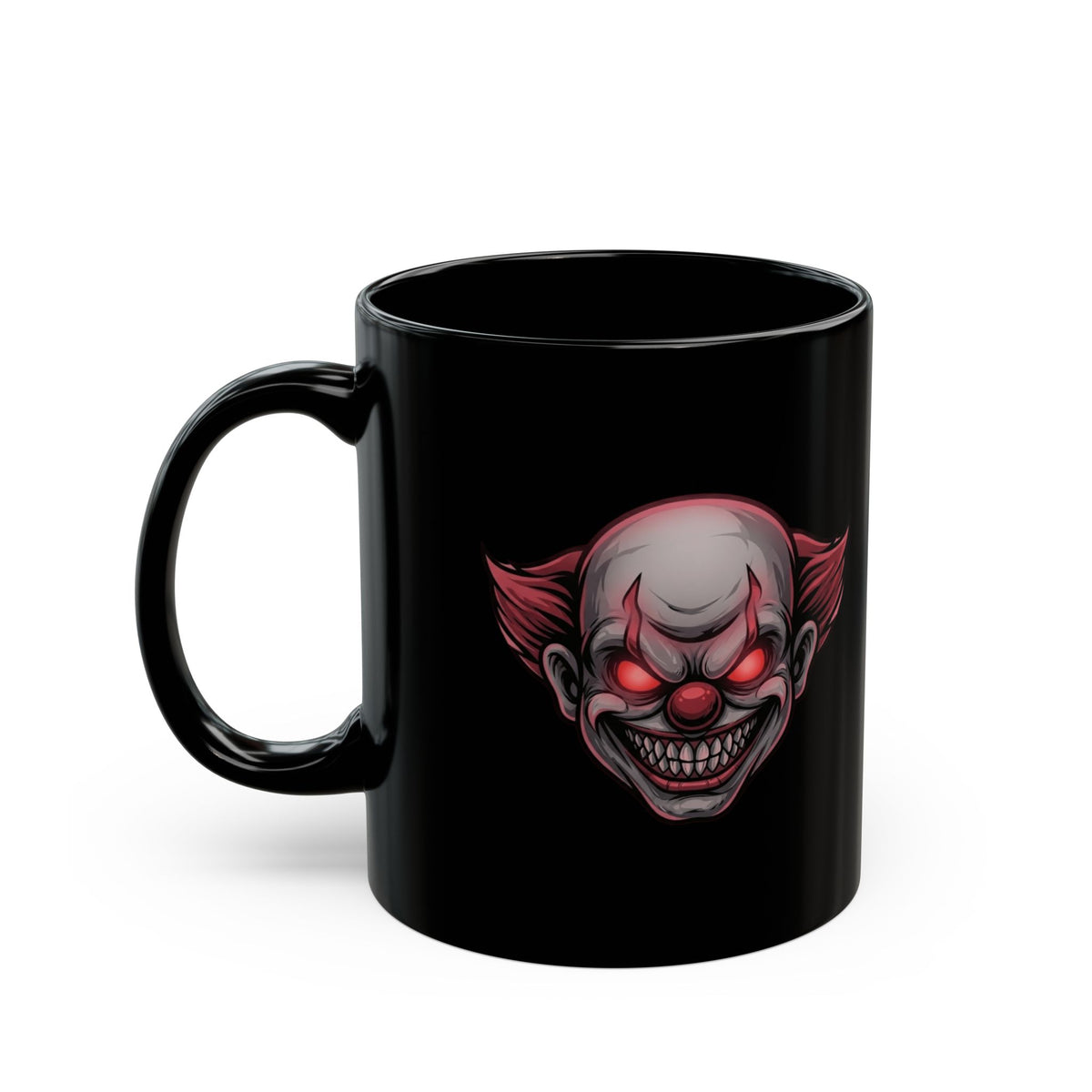 "Clown Play" Black Ceramic Mug — Graphic