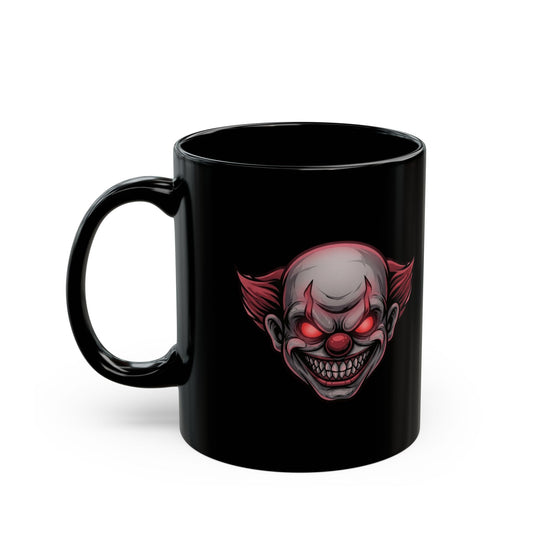 "Clown Play" Black Ceramic Mug — Graphic