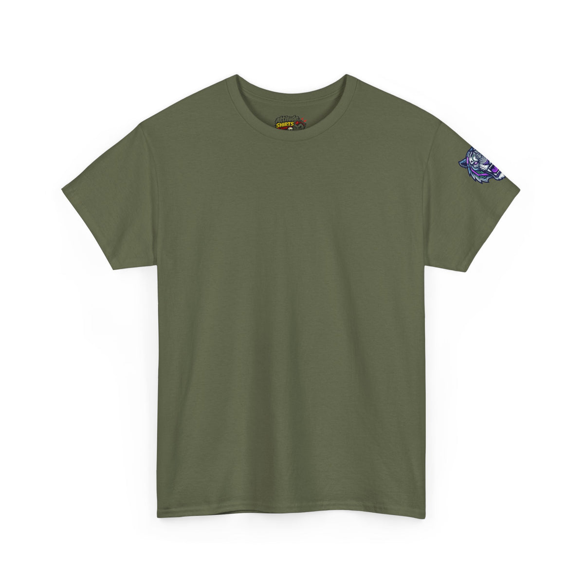 Color: Military Green | Cyber Tiger Premium Graphic Tee